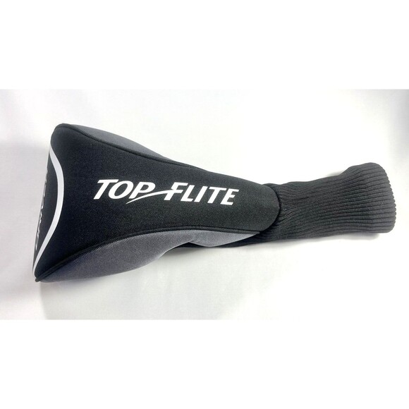 Top Flite Driver Head Cover  Black White & Gray Golf Club Cover - Picture 2 of 7